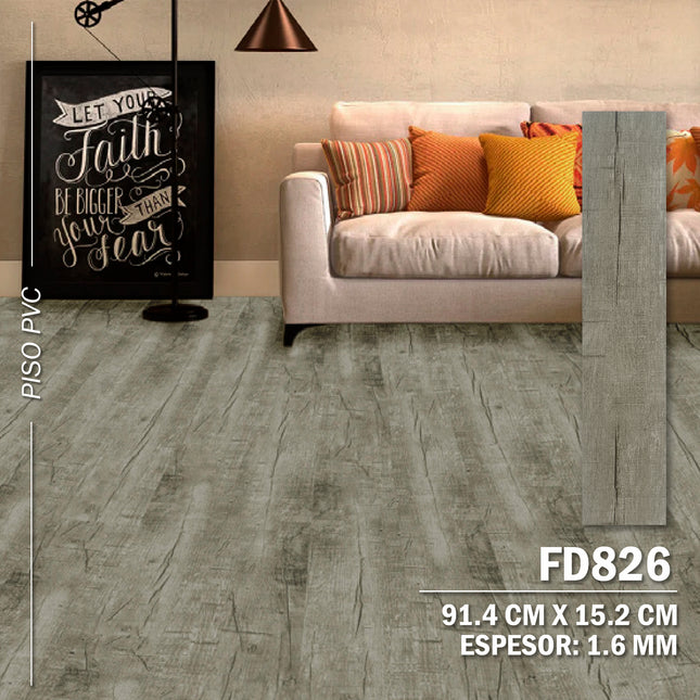 Piso PVC Autoadhesivo 36 Laminas 5m2 - FD826