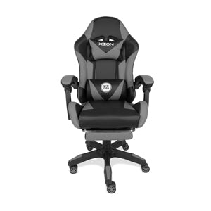Silla Gamer Ergonómica 919B  XION 135° con Masajeador Lumbar & Posapies Gris