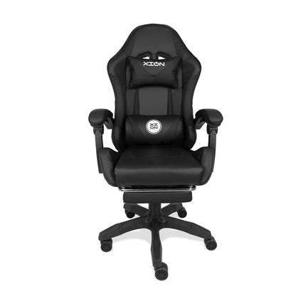 Silla Gamer Ergonómica 919B  XION 135° con Masajeador Lumbar & Posapies Negro
