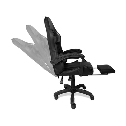 Silla Gamer Ergonómica 919B  XION 135° con Masajeador Lumbar & Posapies Negro